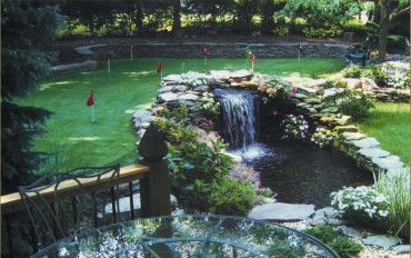 Golf Green with Water Feature