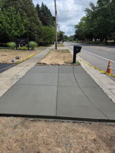 Concrete Pad - End of Driveway